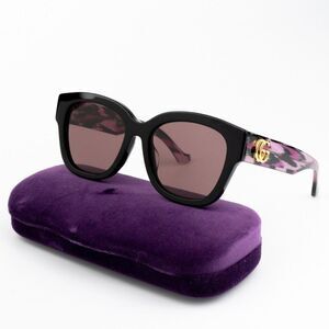 NEW Gucci GG1550SK 004 Black Red Women Square Sunglasses GG 1550SK